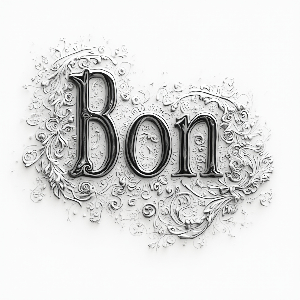 Ornamental tattoo design where the name don is formed by flowing filigree patterns on a white background.