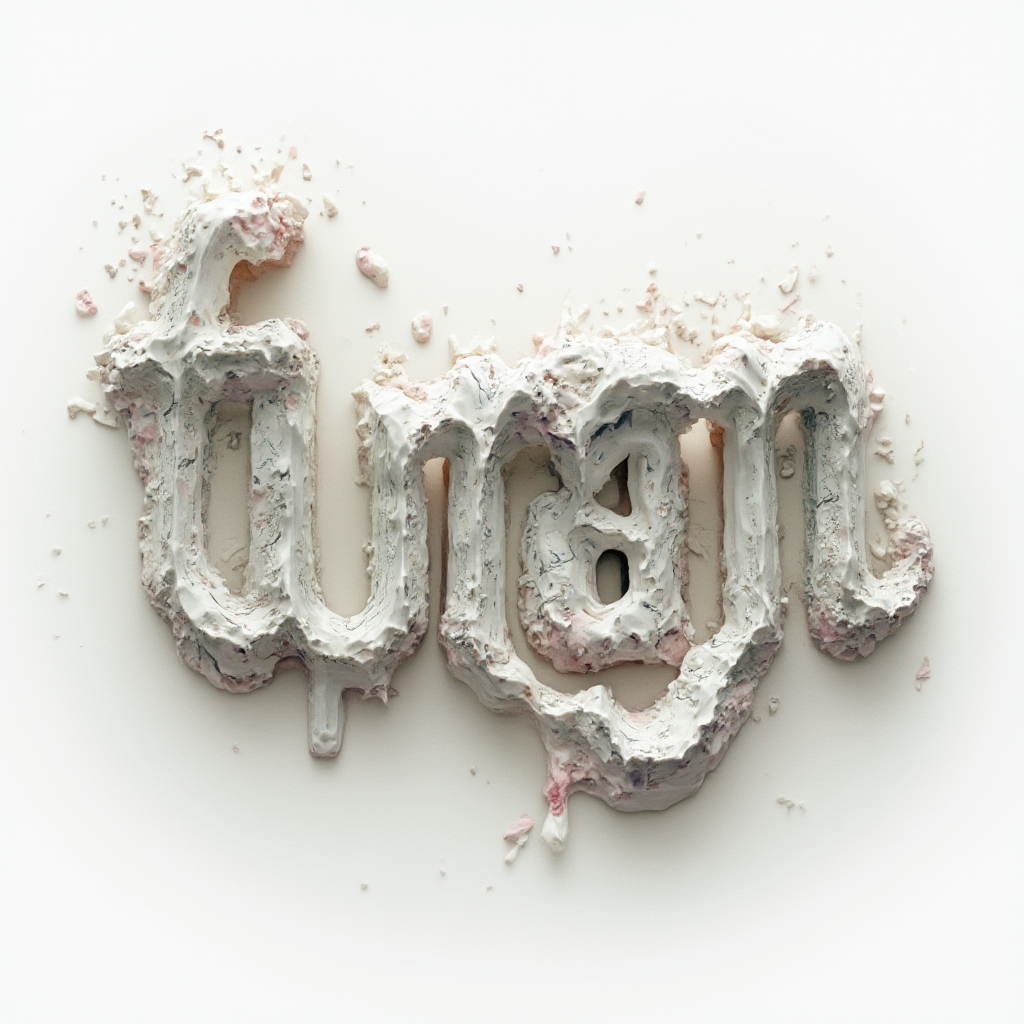 Surreal tattoo concept where the name turan appears as melting, dreamlike letterforms on a white background.
