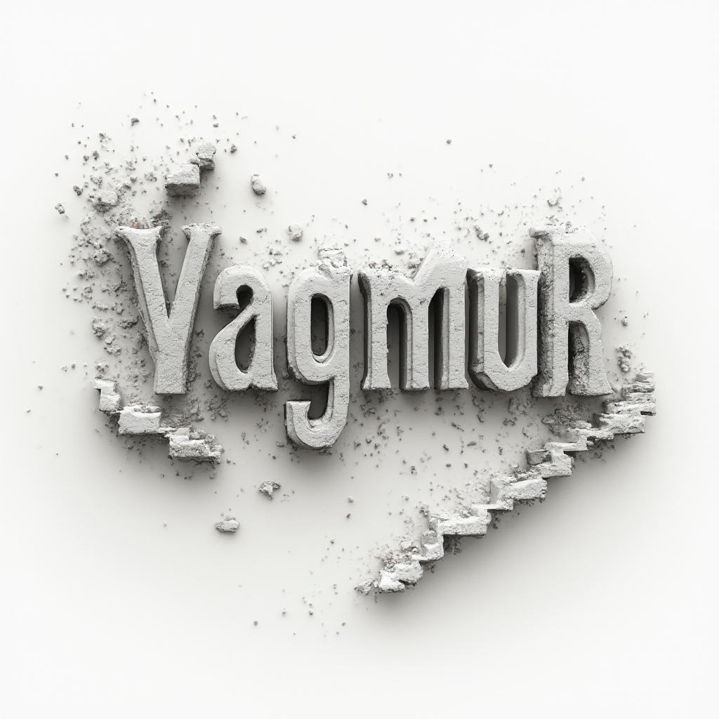 Surrealist tattoo concept where the name yagmur appears as impossible architectural letters on a white background.